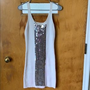 White Sequence Dress